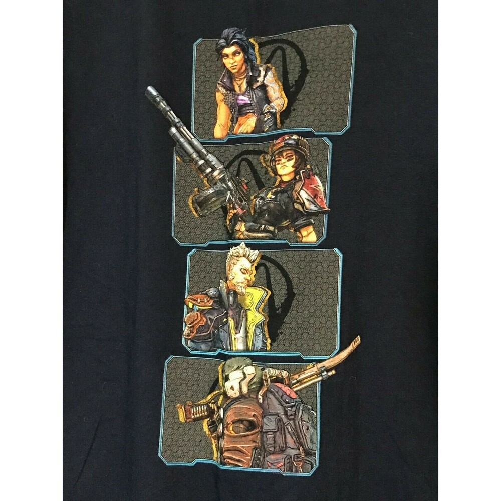 Borderlands 3 Vault Hunters Men’s  T-Shirt Navy Blue Short Sleeve Tee Size XL